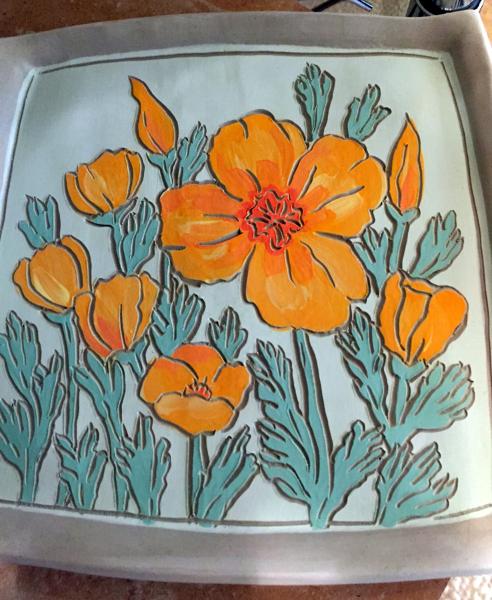 Orange Poppy Platter