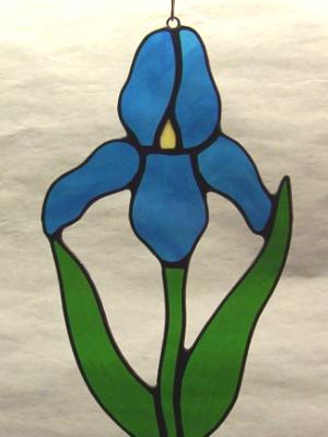 Blue Iris Flower Suncatcher Blue Iris Flower Suncatcher