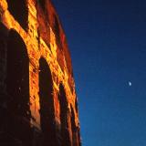 Coliseum and moon