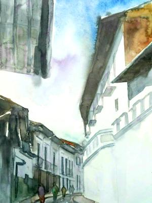 View of La Ronda street, 35cm x 50cm, 2018 (WATERCOLOR DEMONSTRATION) View of La Ronda street, 35cm x 50cm, 2018 (WATERCOLOR DEMONSTRATION)