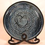 110902.D Small Platter with Rolling Stamp Design