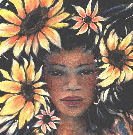 Summer Spirit Goddess of Summer original painting