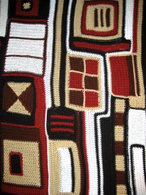 "Earth and City" afghan "Earth and City" afghan