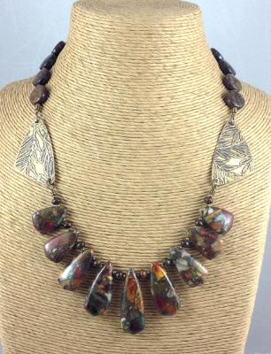 Jasper Bib and Etched Brass Necklace *temporarily unavailable* Jasper Bib and Etched Brass Necklace *temporarily unavailable*