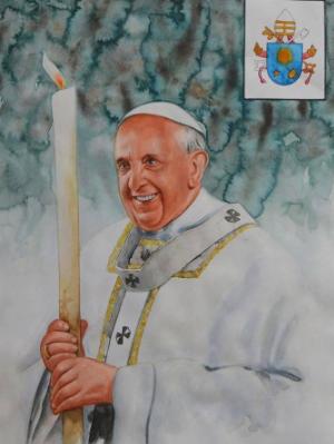 Watercolor portrait: A LIGHT IN THE DARKNESS, 35cm X 50cm, 2015 Watercolor portrait: A LIGHT IN THE DARKNESS, 35cm X 50cm, 2015
