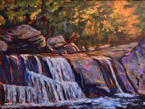 New England falls with rocks