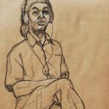 Paradise, Seated (Charcoal)