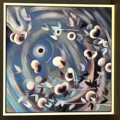 Elisa Carozza Painting in float frame Elisa Carozza Painting in float frame