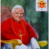 Portrait of Pope BENEDICT XVI, 80cm x 60cm, 2015