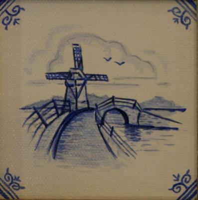 Delft Tile Series - 17th C Delft Windmill I - SOLD