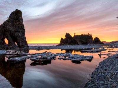 Ruby Beach Reflecting Pool Sunset Ruby Beach Reflecting Pool Sunset