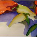Hot Chilies ~ Watercolor ~ 11X17 ~Gift