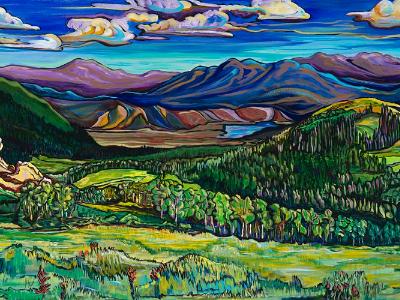Stopping for the View 24x48 original acrylic on galler wrap canvas-SOLD