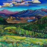 Stopping for the View 24x48 original acrylic on galler wrap canvas-SOLD