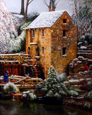 Old Mill in Winter