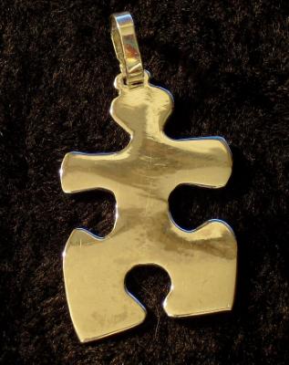 PUZZLE PIECE PENDANT (1F) 14kt GOLD PUZZLE PIECE PENDANT (1F) 14kt GOLD