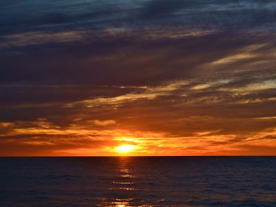 January sunset. Gulf of Mexico