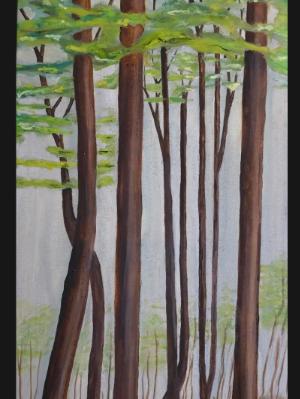 Hugging Trees - Oil Hugging Trees - Oil