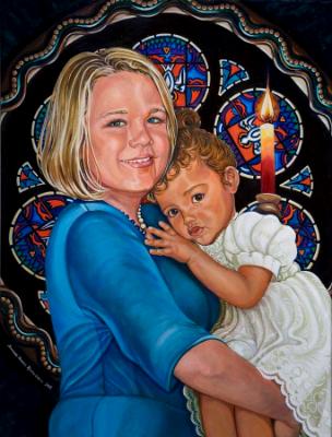 "Baptism Day "Double Portrait Commission