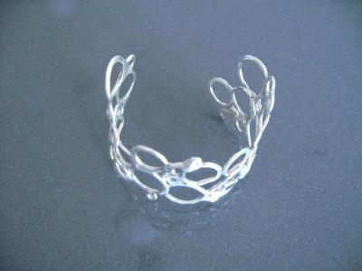 12-001 Argentium Bubble Cuff Bracelet 