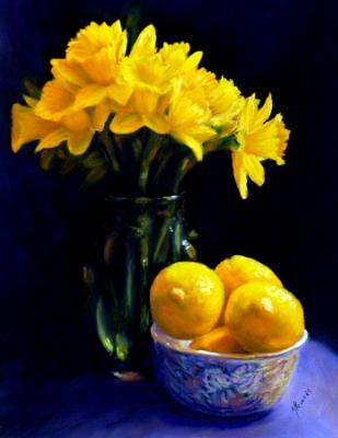 Yellow Daffodils and Lemons