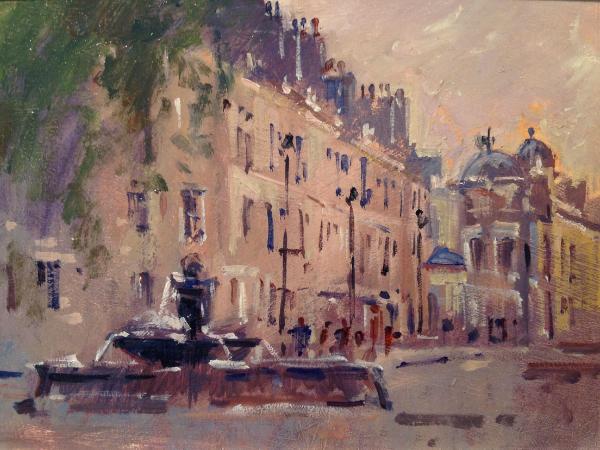 No. 31, Fountain at Great Pulteney St, Bath, 6x8 ins, oils NFS