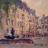 No. 31, Fountain at Great Pulteney St, Bath, 6x8 ins, oils NFS