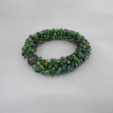 B-58 green AB spikey bracelet