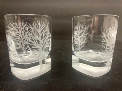 WINTER TREES Cordial Shot Glasses