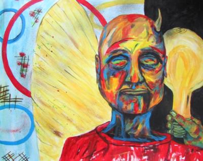 The artist - born of angel and demon. The artist - born of angel and demon.