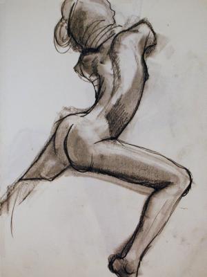 Titania Seated Nude (Rear View)