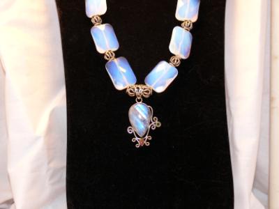 Opalite and Rainbow Moonstone Necklace Opalite and Rainbow Moonstone Necklace