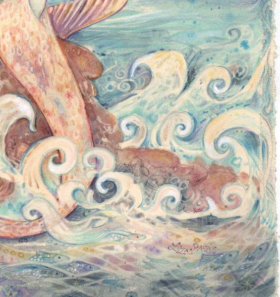 Ulysses Muse original mermaid whimsical fantasy painting Mermaid Art