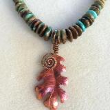 Natural Turquoise with Patricia Healey Copper Pendant