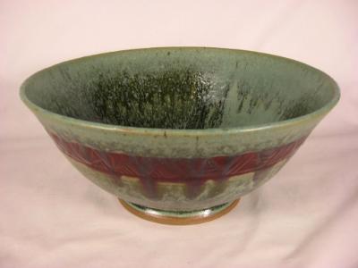 119020.B Large Bowl with Carved Band