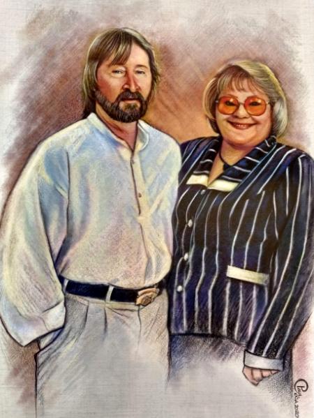 Portrait of my Dad and his wife Starr
