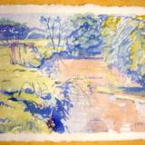 Sketch of the river Waldon in spring