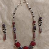 red and amethyst set