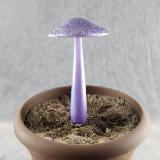 #04152458 mushroom with glass stake 7''Hx4''W $70