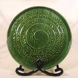 IMG9008 Green Platter with Spiral Design