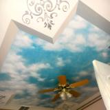 Trompe-l'oeil Cloud Ceiling Mural | Custom Hand-Painted Mural | Artworks by Marcine | New Jersey