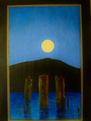 The stumps of Moses, Jesus, and Mohamet watching the full moon rise