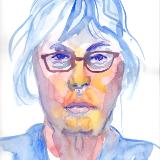 Self-Portrait in Blue