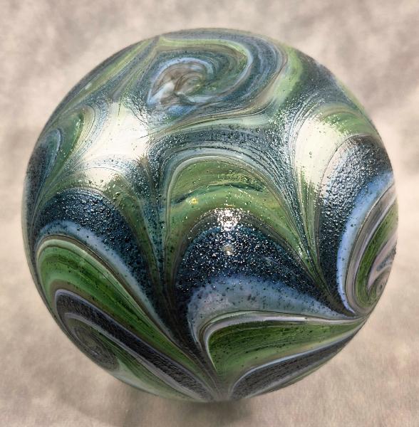 #09012603 Glass Float Starry Night Design 6.5''  $80.00