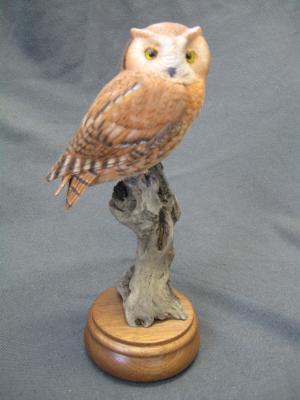 Half size Screech Owl Red Phase - sold