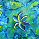 The Fallen One- Story Of A Flower Colorful Abstract Painting on sale