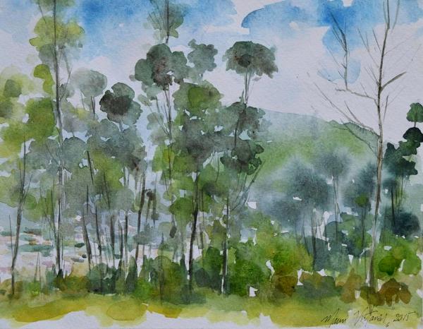 View of a forest, 30cm x 40cm, 2015