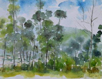 View of a forest, 30cm x 40cm, 2015