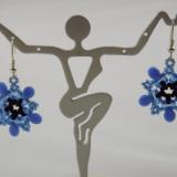 E-118 Blue Flower Earrings