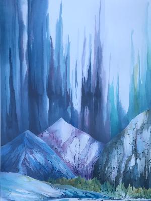 Midnight in the Sierra (part 1 of diptych) (sold)